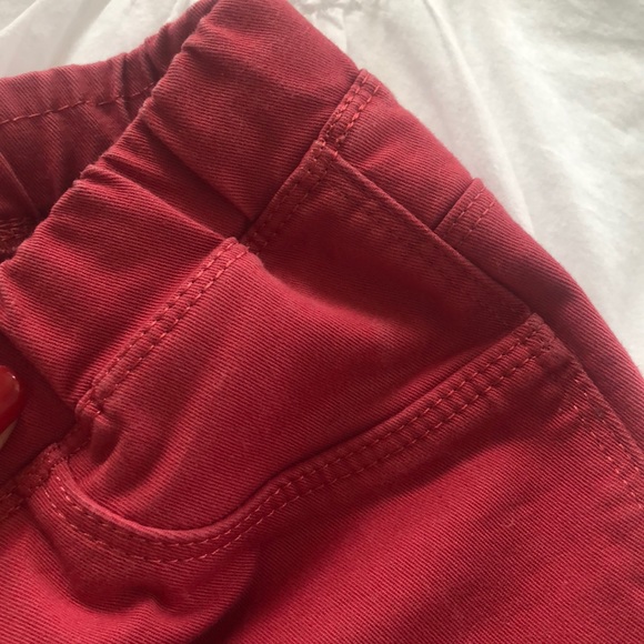 Distressed Drawstring Raspberry Uniqlo “Jegging” - Picture 3 of 5